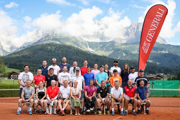 TENNIS - ATP, Tennis Herren Generali Open 2021 KITZBUEHEL,AUSTRIA,30.JUL.21 - TENNIS - ATP World Tour, Generali Open ProAm. Image shows a group photo with the participants.  GEPAxpictures xPatrickxSteiner