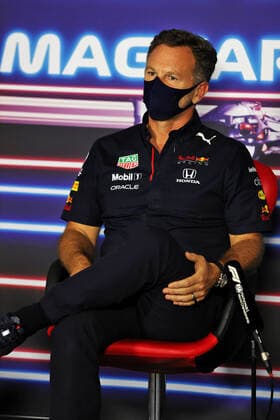 F1 Grand Prix of Hungary Christian Horner (GBR, Red Bull Racing), F1 Grand Prix of Hungary at Hungaroring on July 30, 2021 in Budapest, Hungary. (Photo by xpbimages.com XPB Images FIA Pool via HOCH ZWEI) Budapest Hungary Poolfoto HOCH ZWEI Pool XPB Images ,EDITORIAL USE ONLY
