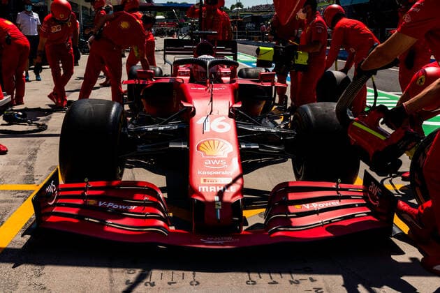 F1 Grand Prix of Hungary 16 Charles Leclerc (MON, Scuderia Ferrari Mission Winnow), F1 Grand Prix of Hungary at Hungaroring on July 30, 2021 in Budapest, Hungary. (Photo by COLOMBO IMAGES FIA Pool via HOCH ZWEI) Budapest Hungary Poolfoto HOCH ZWEI Pool COLOMBO IMAGES ,EDITORIAL USE ONLY