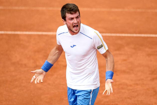 TENNIS - ATP, Tennis Herren Generali Open 2021 KITZBUEHEL,AUSTRIA,30.JUL.21 - TENNIS - ATP World Tour, Generali Open. Image shows the rejoicing of the Pedro Martinez (ESP).  GEPAxpictures xPatrickxSteiner