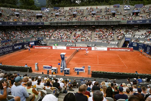 TENNIS - ATP, Tennis Herren Generali Open 2021 KITZBUEHEL,AUSTRIA,30.JUL.21 - TENNIS - ATP World Tour, Generali Open. Image shows an overview of the center court.  GEPAxpictures xPatrickxSteiner