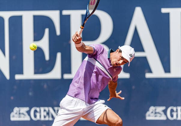 30.07.2021, Sportpark, Kitzbühel, AUT, ATP, Tennis Herren Tour, Generali Open Kitzbühel, Halbfinale, im Bild Daniel Altmaier (GER) Daniel Altmaier of Germany during the semi final match of Generali Open Tennis Tournament of the ATP Tour at the Sportpark in Kitzbühel, Austria on 2021 07 30.