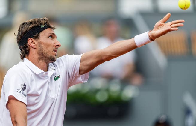 30.07.2021, Sportpark, Kitzbühel, AUT, ATP, Tennis Herren Tour, Generali Open Kitzbühel, Halbfinale, im Bild Arthur Rinderknech (FRA) Arthur Rinderknech of France during the semi final match of Generali Open Tennis Tournament of the ATP Tour at the Sportpark in Kitzbühel, Austria on 2021 07 30.