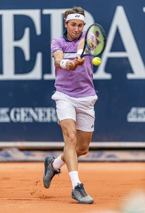 30.07.2021, Sportpark, Kitzbühel, AUT, ATP, Tennis Herren Tour, Generali Open Kitzbühel, Halbfinale, im Bild Casper Ruud (NOR) Casper Ruud of Norway during the semi final match of Generali Open Tennis Tournament of the ATP Tour at the Sportpark in Kitzbühel, Austria on 2021 07 30.