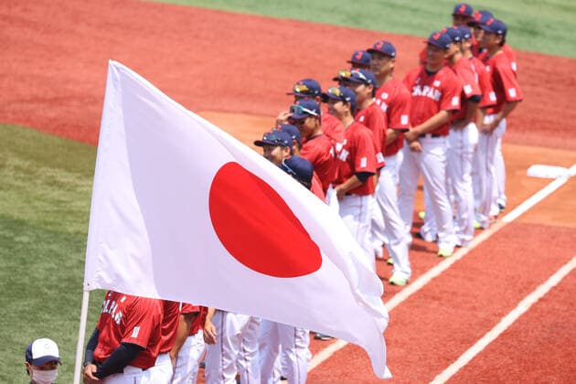 Japan team group, Mannschaftsbild, Totale (JPN), JULY 31, 2021 - Baseball : Opening Round Group A game between Japan - Mexico during the Tokyo 2020 Olympic Games, Olympische Spiele, Olympia, OS at the Yokohama Baseball Stadium in Kanagawa, Japan. Noxthirdxpartyxsales  (165989333)