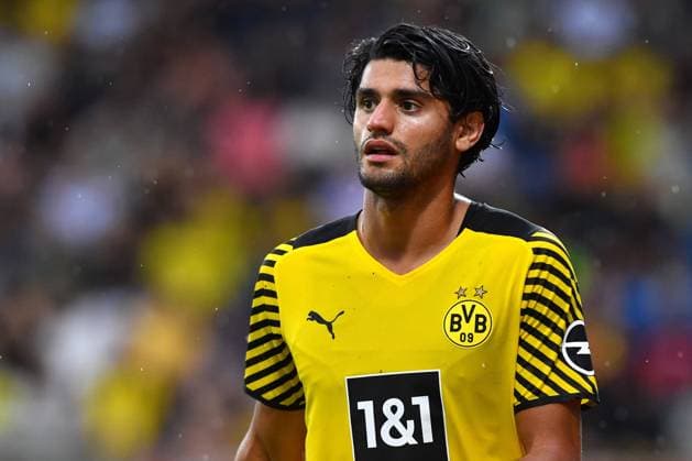 Fußball Testspiel Borussia Dortmund - FC Bologna am 30.07.2021 in der Cashpoint Arena in Altach Mahmoud Dahoud ( Dortmund ) DFL regulations prohibit any use of photographs as image sequences and or quasi-video.