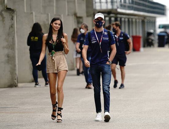 Formel 1 Grand Prix Großer Preis von Ungarn 2021 31.07.2021, Hungaroring, Budapest, Formel 1 Grand Prix Großer Preis von Ungarn 2021, im Bild Nicholas Latifi (CAN 6), Williams Racing mit Freundin Sandra Dziwiszek.