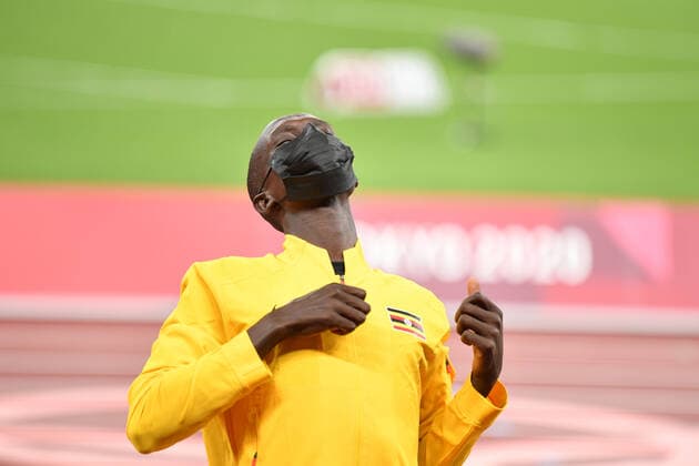 CHEPTEGEI Joshua silver medal (UGA), JULY 31, 2021 - Athletics : Men s 10,000m final medal ceremony during the Tokyo 2020 Olympic Games, Olympische Spiele, Olympia, OS at the National Stadium in Tokyo, Japan. Noxthirdxpartyxsales  (166009471)