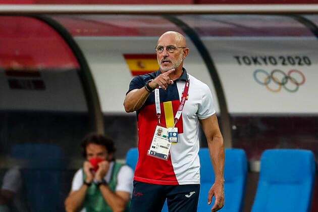 Spain v Cote d Ivoire: Men s Football Quarterfinal - Olympics: Day 8 Head Coach Luis de la FUENTE CASTILLO of Team Spain during the Men s Quarter Final match between Spain and Cote d Ivoire on day eight of the Tokyo 2020 Olympic Games, Olympische Spiele, Olympia, OS Rifu Japan aref-notitle210731_npxEL  Copyright: xAymanxArefx