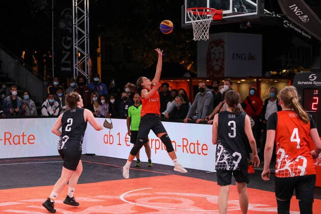 3×3 German Championship 2021, 31.07.2021 Die Gruenberg Eaglettes sind Deutsche Meisterinnen geworden im 3x3 Basketball - 3×3 German Championship 2021 31.07.2021 in Düsseldorf. Copyright: xBEAUTIFULxSPORTS KennyxBeelex