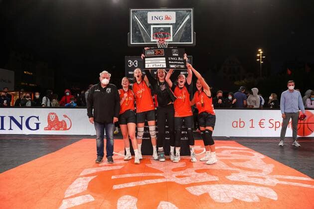 3×3 German Championship 2021, 31.07.2021 Die Gruenberg Eaglettes sind Deutsche Meisterinnen geworden im 3x3 Basketball - 3×3 German Championship 2021 31.07.2021 in Düsseldorf. Copyright: xBEAUTIFULxSPORTS KennyxBeelex