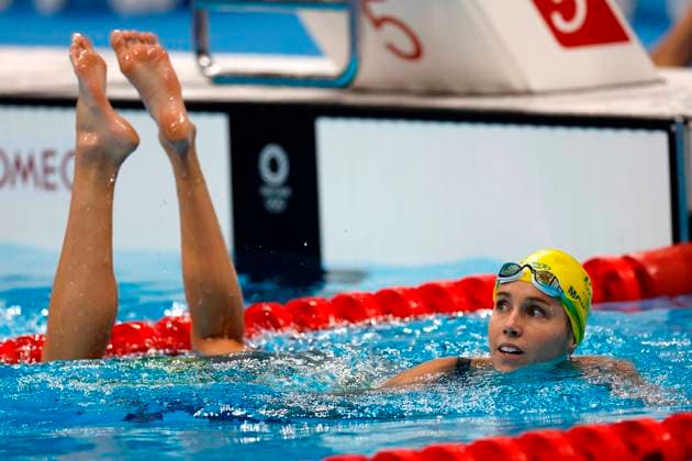 PARIS 2024, OLYMPIC LEGENDS: Emma McKeon Emma McKeon of Australia watches the results after winning gold medal in the women s 50m freestyle swimming amid the 2020 Olympic Games, Olympische Spiele, Olympia, OS at the Aquatic Center of Tokyo, Japan, 01 August 2021. 2020 Olympic Games - Swimming !ACHTUNG: NUR REDAKTIONELLE NUTZUNG!  Copyright: xFernandoxBizerrax EVE5604 20210801-6e07b19e2ea1ec025e4f670e538db8c5fba639f1