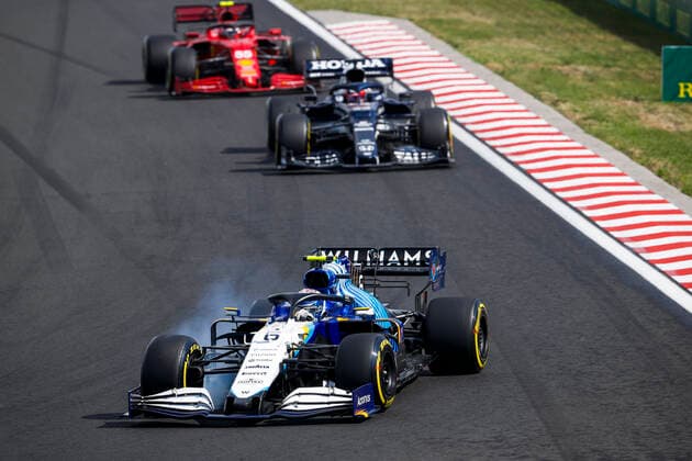 06 LATIFI Nicholas (can), Williams Racing F1 FW43B, action during the Formula 1 Magyar Nagydij 2021, Hungarian Grand Prix, 11th round of the 2021 FIA Formula One World Championship, WM, Weltmeisterschaft from July 30 to August 1, 2021 on the Hungaroring, in Mogyorod, near Budapest, Hungary - FORMULE 1 : Grand Prix de Hongrie - Course - 01 08 2021 DPPI PANORAMIC _V2_2994