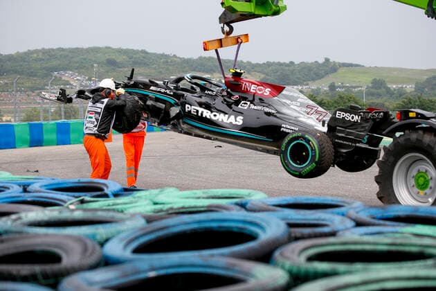 Car of 77 Valtteri Bottas (FIN, Mercedes-AMG Petronas F1 Team), F1 Grand Prix of Hungary at Hungaroring on August 1, 2021 in Budapest, Hungary. (Photo by HOCH ZWEI) Budapest Hungary