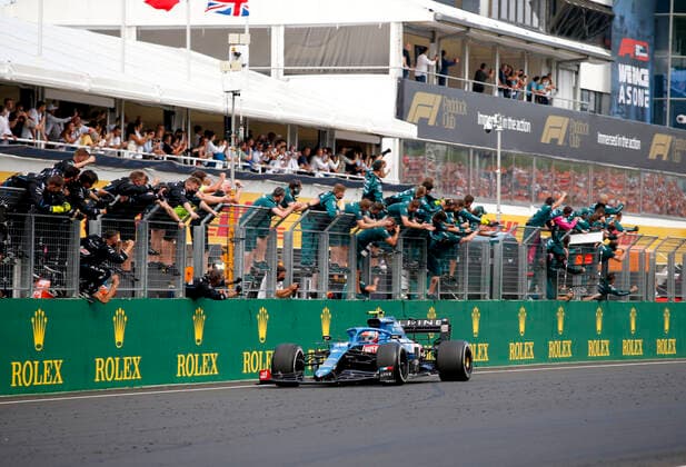 31 Esteban Ocon (FRA, Alpine F1 Team), F1 Grand Prix of Hungary at Hungaroring on August 1, 2021 in Budapest, Hungary. (Photo by HOCH ZWEI) Budapest Hungary