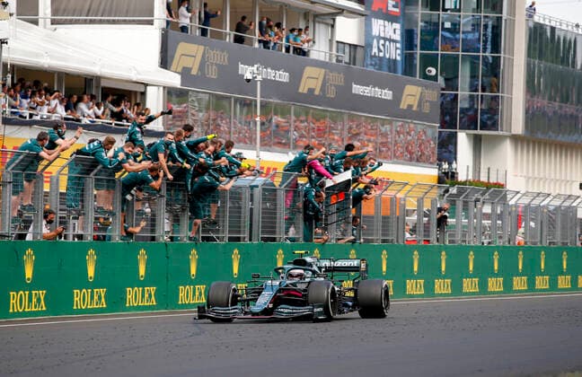5 Sebastian Vettel (GER, Aston Martin Cognizant F1 Team), F1 Grand Prix of Hungary at Hungaroring on August 1, 2021 in Budapest, Hungary. (Photo by HOCH ZWEI) Budapest Hungary