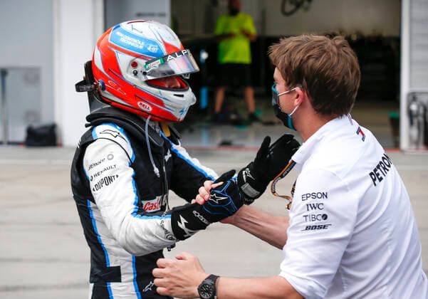 31 Esteban Ocon (FRA, Alpine F1 Team), James Vowles (GBR, Mercedes-AMG Petronas F1 Team), F1 Grand Prix of Hungary at Hungaroring on August 1, 2021 in Budapest, Hungary. (Photo by HOCH ZWEI) Budapest Hungary