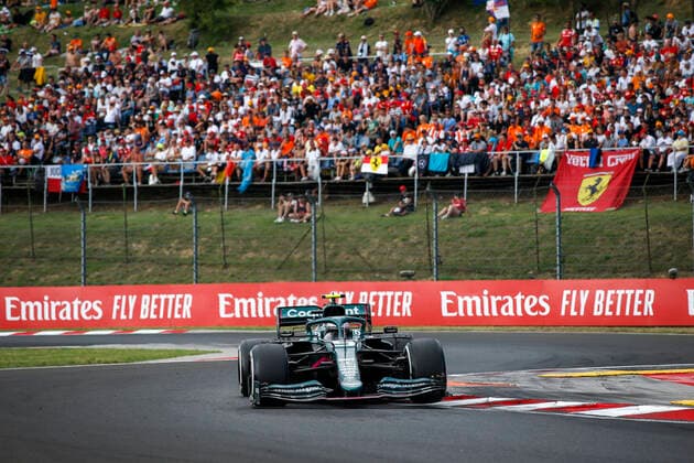 5 Sebastian Vettel (GER, Aston Martin Cognizant F1 Team), F1 Grand Prix of Hungary at Hungaroring on August 1, 2021 in Budapest, Hungary. (Photo by HOCH ZWEI) Budapest Hungary
