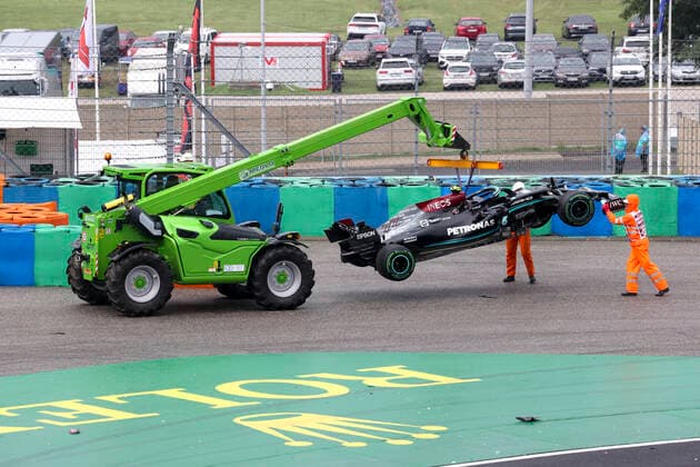 Car of 77 Valtteri Bottas (FIN, Mercedes-AMG Petronas F1 Team), F1 Grand Prix of Hungary at Hungaroring on August 1, 2021 in Budapest, Hungary. (Photo by HOCH ZWEI) Budapest Hungary