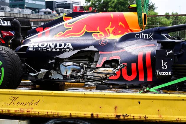 Car of 11 Sergio Perez (MEX, Red Bull Racing), F1 Grand Prix of Hungary at Hungaroring on August 1, 2021 in Budapest, Hungary. (Photo by HOCH ZWEI) Budapest Hungary