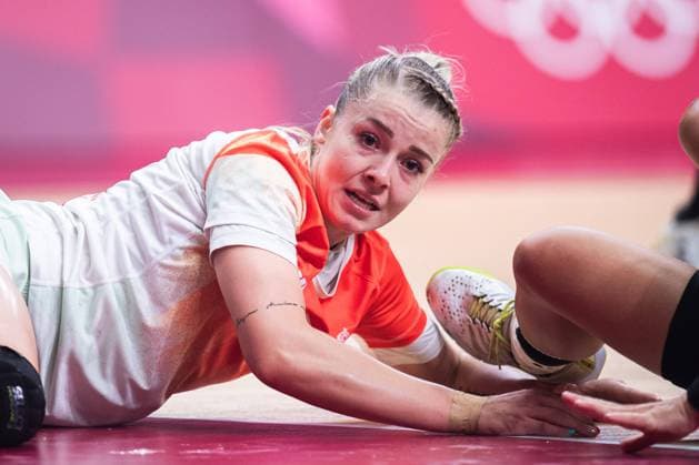 210802 Noemi Hafra of Hungary in the women s handball match between Hungary and Sweden during day 10 of the Tokyo 2020 Olympic Games, Olympische Spiele, Olympia, OS on August 2, 2021 in Tokyo. Photo: Jon Olav Nesvold BILDBYRAN COP 217 JE0014 handball handboll handball olympic games olympics os ol olympiska spel olympiske leker tokyo2020 tokyo 2020 tokyo-os tokyo-ol bbeng dam hungary ungarn sverige sweden Copyright: JONxOLAVxNESVOLD BB210802JE080