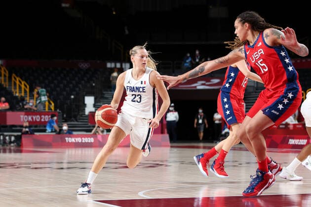 August 2, 2021, Saitama, Tokyo, Japan: Marine JOHANNES of France in action during the Women s Preliminary Round Group B Game between France and the United States at the Saitama Super Arena on August 2nd 2021 in Saitama, Japan Saitama Japan - ZUMAc179 20210802_zep_c179_054 Copyright: xMickaelxChavetx