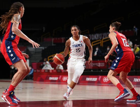 August 2, 2021, Saitama, Tokyo, Japan: Gabby WILLIAMS of France in action during the Women s Preliminary Round Group B Game between France and the United States at the Saitama Super Arena on August 2nd 2021 in Saitama, Japan Saitama Japan - ZUMAc179 20210802_zep_c179_062 Copyright: xMickaelxChavetx