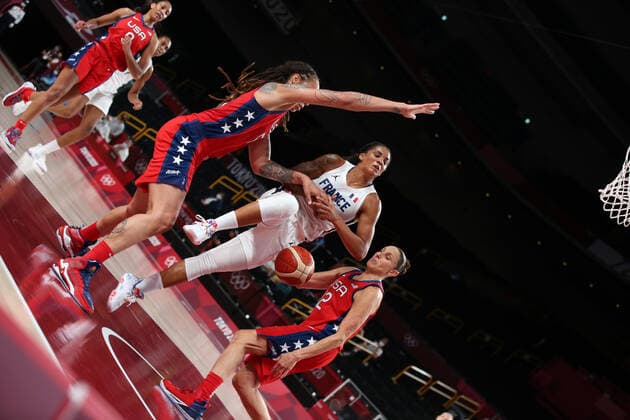 August 2, 2021, Saitama, Tokyo, Japan: Gabby WILLIAMS of France in action during the Women s Preliminary Round Group B Game between France and the United States at the Saitama Super Arena on August 2nd 2021 in Saitama, Japan Saitama Japan - ZUMAc179 20210802_zep_c179_063 Copyright: xMickaelxChavetx