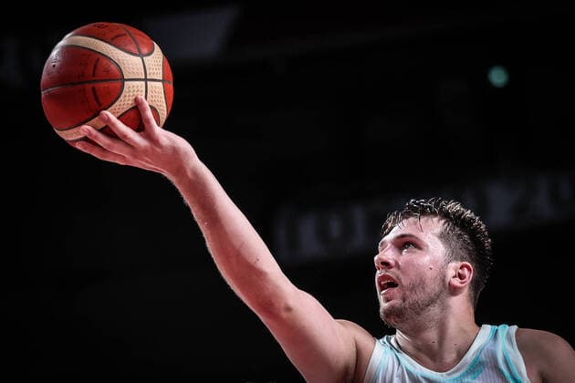 (210803) -- SAITAMA, Aug. 3, 2021 -- Luka Doncic of Slovenia competes during the men s basketball quarterfinal match between Slovenia and Germany at Tokyo 2020 Olympic Games, Olympische Spiele, Olympia, OS in Saitama, Japan, Aug. 3, 2021. ) (TOKYO2020)JAPAN-SAITAMA-OLY-BASKETBALL-MEN S QUARTERFINAL-SLO VS GER PanxYulong 