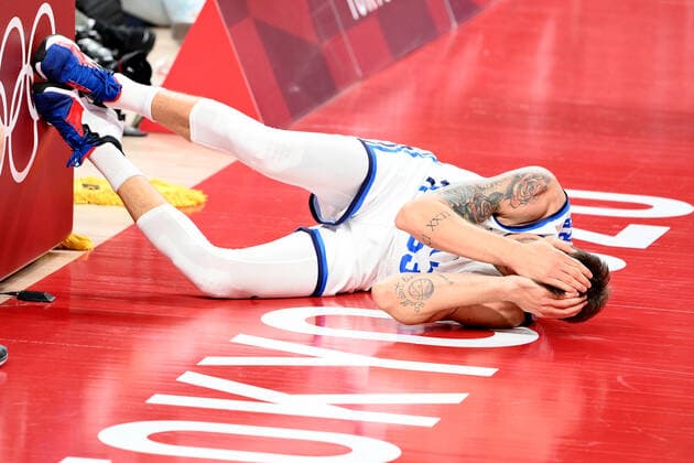 Photo Alfredo Falcone - LaPresse 03 08 2021 Tokyo (Japan) The Games of the XXXII Tokyo 2020 Olympics Basketball men quarterfinal Italy vs France In the pic:Achille Polonara  Copyright: xAlfredoxFalcone LaPressex