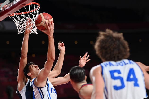 Photo Alfredo Falcone - LaPresse 03 08 2021 Tokyo (Japan) The Games of the XXXII Tokyo 2020 Olympics Basketball men quarterfinal Italy vs France In the pic:Simone Fontecchio  Copyright: xAlfredoxFalcone LaPressex