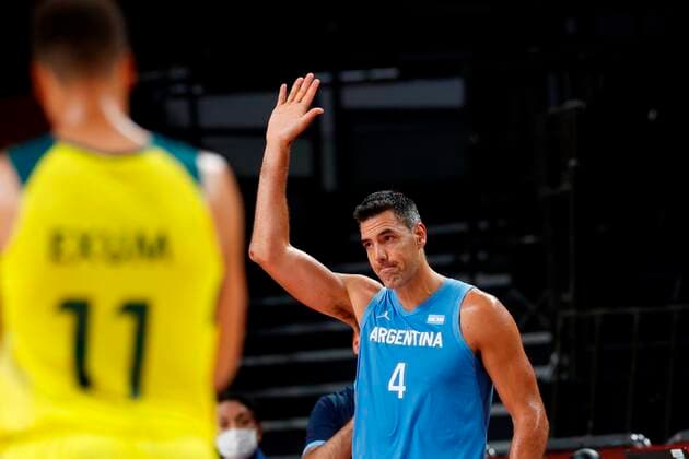 Sport Bilder des Tages Argentinian pivot Luis Scola after the defeat of the team and their last game after the Basketball quartefinal game between Argentina and Australia during the Tokyo 2020 Olympics Games played at Super Arena stadium of Saitama, Japan on 03 August 2021. Australia vs Argentina !ACHTUNG: NUR REDAKTIONELLE NUTZUNG!  Copyright: xEnricxFontcubertax EVE7332 20210803-96381b36a5c1a2464e75b7da05026d11a01778cc