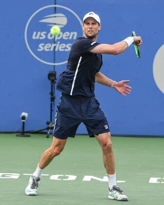 August 3, 2021, Washington, D.C, U.S: ANDREAS SEPPI hits a forehand during his match at the Rock Creek Tennis Center. Washington U.S. - ZUMAg196 20210803_zap_g196_003 Copyright: xKylexGustafsonx