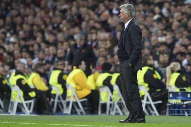 Mandatory Credit: Photo by Sergio Lopez BPI Shutterstock (4231722db) Carlo Ancelotti coach of Real Madrid UEFA Champions League 2014 15 Group Stage Group B Real Madrid v Liverpool Santiago Bernabéu Stadium, Madrid, Spain - 4 Nov 2014 EDITORIAL USE ONLY UEFA Champions League 2014 15 Group Stage Group B Real Madrid v Liverpool Santiago Bernabéu Stadium, Madrid, Spain - 4 Nov 2014 EDITORIAL USE ONLY  Copyright: xSergioxLopez BPI Shutterstockx 4231722db