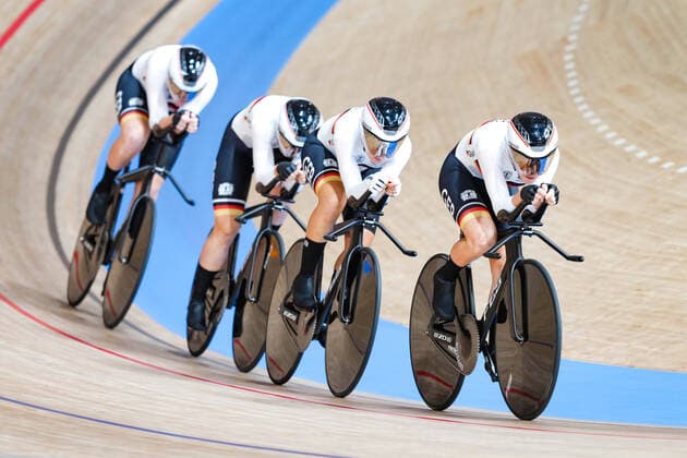 Franziska Brausse (GER), Lisa Brennauer (GER), Lisa Klein (GER), Mieke Kroger (GER), AUGUST 3, 2021 - Cycling : Women s Team Pursuit Final during the Tokyo 2020 Olympic Games, Olympische Spiele, Olympia, OS at the Izu Velodrome in Shizuoka, Japan. Noxthirdxpartyxsales  (166352496)