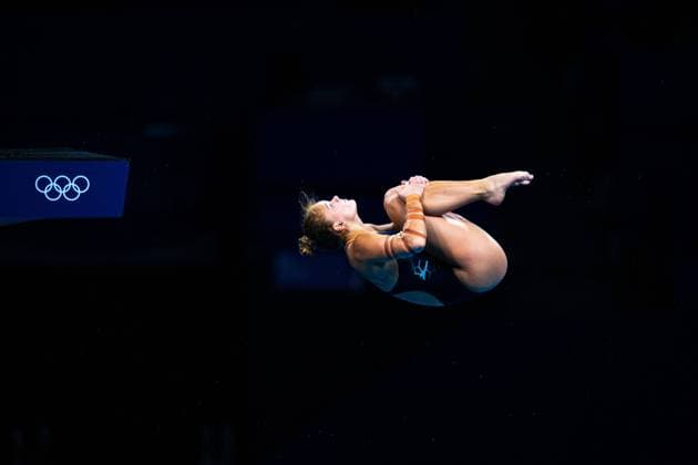 Tokio 2020 im Jahr 2021, Rückblick: Olympische Highlights 210804 Anne Vilde Tuxen of Norway competes in women s 10 meter platform diving during day 12 of the Tokyo 2020 Olympic Games, Olympische Spiele, Olympia, OS on August 4, 2021 in Tokyo. Photo: Vegard Wivestad Grott BILDBYRAN kod VG VG0150 bbeng simhopp diving stup olympic games olympics os ol olympiska spel olympiske leker tokyo2020 tokyo 2020 tokyo-os tokyo-ol dam norge norway Copyright: VEGARDxWIVESTADxGRoTT BB210804VG058