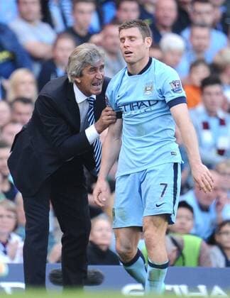 Mandatory Credit: Photo by Javier Garcia BPI Shutterstock (4106644aj) Manchester City manager Manuel Pellegrini instructs James Milner Barclays Premier League 2014 15 Manchester City v Chelsea Etihad Stadium, Manchester, United Kingdom - 21 Sep 2014 EDITORIAL USE ONLY No use with unauthorised audio, video, data, fixture lists (outside the EU), club league logos or live services. Online in-match use limited to 45 images (+15 in extra time). No use to emulate moving images. No use in betting, games or single club league player publications services. Barclays Premier League 2014 15 Manchester City v Chelsea Etihad Stadium, Manchester, United Kingdom - 21 Sep 2014 EDITORIAL USE ONLY No use with unauthorised audio, video, data, fixture lists (outside the EU), club league logos or live services. Online in-match use limited to 45 images (+15 in extra time). No use to emulate moving images. No use in betting, games or Copyright: xJavierxGarcia BPI Shutterstockx 4106644aj