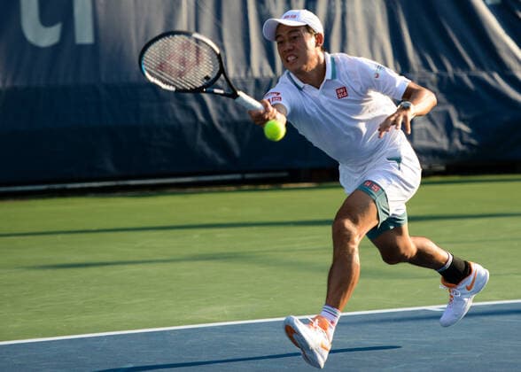 August 4, 2021, Washington, D.C, U.S: KEI NISHIKORI of Japan in his second round match in the Citi Open tennis tournament in Washington D.C. Washington U.S. - ZUMAl132 20210804_zap_l132_032 Copyright: xChristopherxLevyx
