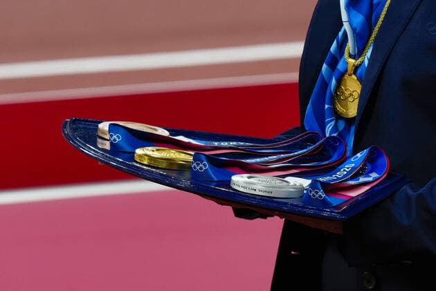 Mandatory Credit: Photo by Dave Shopland Shutterstock (12249250p) Olympics Medals - Men s 20km Race Walk Final Athletics, Olympic Stadium, Tokyo Olympic Games, Olympische Spiele, Olympia, OS 2020, Japan - 06 Aug 2021 Athletics, Olympic Stadium, Tokyo Olympic Games 2020, Japan - 06 Aug 2021  Copyright: xDavexShopland Shutterstockx 12249250p