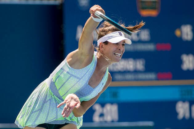 August 05, 2021: Ajla Tomljanovic (AUS) was defeated by Yulia Putintseva (KAZ) 36 75 63 in the second round of the Mubadala Silicon Valley Classic at San Jose State University in San Jose, California. TennisClix CSM San Jose USA - ZUMAc04_ 20210805_zaf_c04_501 Copyright: xMalxTaamx