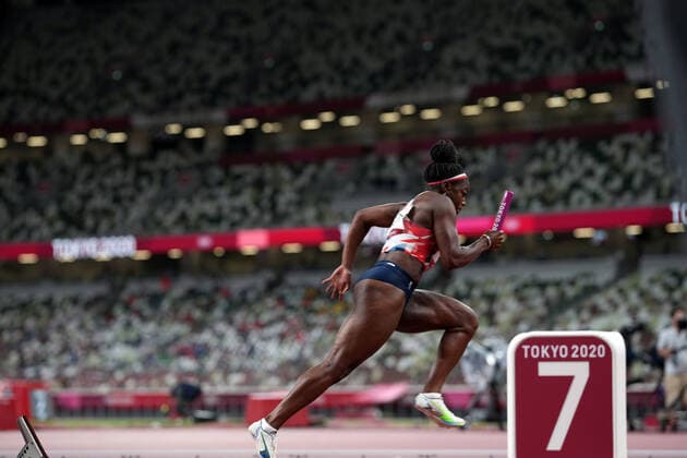 GroÃŸbritannien, Black History Month im Oktober - Sport 6th August 2021; Olympic Stadium, Tokyo, Japan: Tokyo 2020 Olympic summer games day 14; Womens 4 x 100m final; Team GBR Asha Philip  ActionPlus12312739 ChrisxCooper