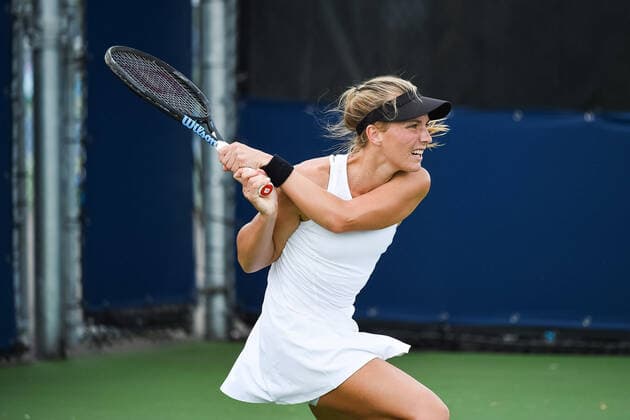 MONTREAL, QC - AUGUST 07: Look on Maddison Inglis (AUS) during the qualifying WTA, Tennis Damen National Bank Open match on August 7, 2021 at IGA Stadium in Montreal, QC (Photo by David Kirouac Icon Sportswire) TENNIS: AUG 07 National Bank Open Icon210807082
