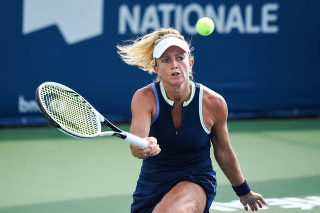 August 07, 2021: =EGW= returns the ball during the WTA, Tennis Damen National Bank Open qualifying round match at IGA Stadium in Montreal, Quebec. CSM Montreal Canada - ZUMAc04_ 20210807_zaf_c04_071 Copyright: xDavidxKirouacx