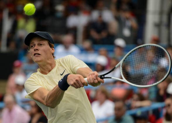 August 7, 2021, Washington, D.C, U.S: JANNIK SINNER of Italy in his semifinal match in the Citi Open tennis tournament in Washington D.C. Washington U.S. - ZUMAl132 20210807_zap_l132_005 Copyright: xChristopherxLevyx