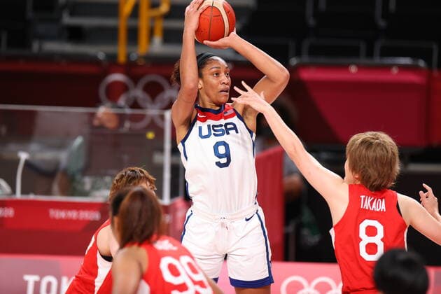 A ja Wilson (USA), AUGUST 8, 2021 - Basketball : Women s Final match between United Staets and Japan during the Tokyo 2020 Olympic Games, Olympische Spiele, Olympia, OS at the Saitama Super Arena in Saitama, Japan. Noxthirdxpartyxsales  (166750686)