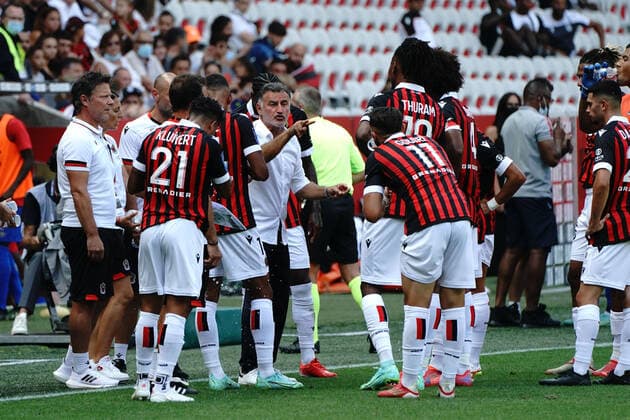 Christophe Galtier (entraineur de l OGC Nice) FOOTBALL : OGC Nice vs Reims - Ligue 1 Uber Eats - Nice - 08 08 2021 NorbertScanella PanoramiC 