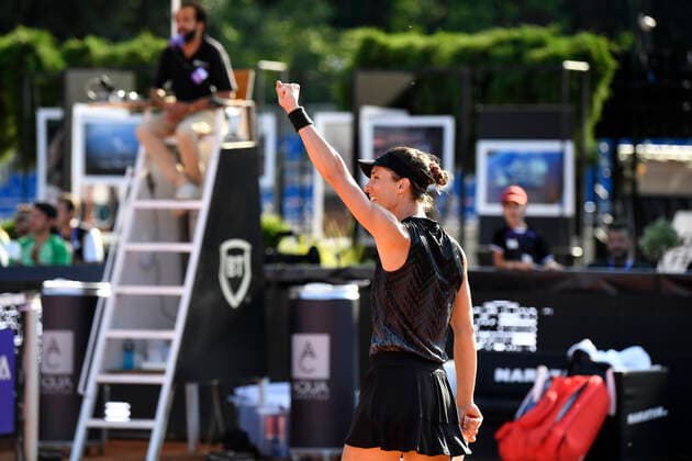 WTA, Tennis Damen Tour Winners Open Final Andrea Petkovic celebrating the victory against Mayar Sherif, Singles, Center Court, Final at Winners Open from Cluj-Napoca, Romania, 8 August 2021 Cluj-Napoca Romania buboi-notitle210808_npZ97  Copyright: xFlaviuxBuboix