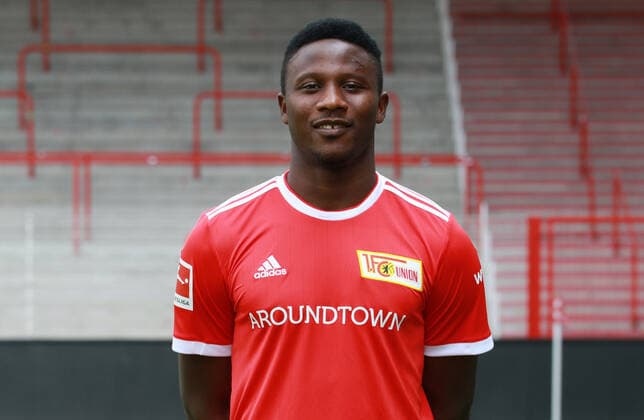 Suleiman Abdullahi Fußball Fussball Bundesliga Herren DFL Porträttermin Saison 2020 2021 08.2021 1.FC Union Berlin FCU Kader, Vorstellung, Präsentation, Pressetermin, Portrait Porträt