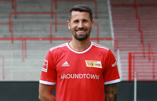 Pawel Wszolek Fußball Fussball Bundesliga Herren DFL Porträttermin Saison 2021 2022 08.2021 1.FC Union Berlin FCU Kader, Vorstellung, Präsentation, Pressetermin, Portrait Porträt