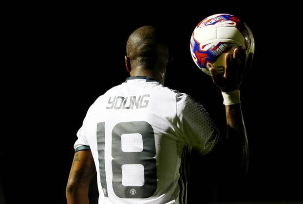 Mandatory Credit: Photo by Matt West BPI Shutterstock (5901929ax) Ashley Young of Manchester United, ManU prepares to take a throw in during the EFL Cup Third Round match between Northampton Town and Manchester United played at the Sixfields Stadium, Northampton on 21st September 2016 Football - EFL Cup 2016 17 Third Round Northampton Town v Manchester United Sixfields Stadium, Northampton, United Kingdom - 21 Sep 2016 EDITORIAL USE ONLY No use with unauthorised audio, video, data, fixture lists, club league logos or live services. Online in-match use limited to 75 images, no video emulation. No use in betting, games or single club league player publications. Football - EFL Cup 2016 17 Third Round Northampton Town v Manchester United Sixfields Stadium, Northampton, United Kingdom - 21 Sep 2016 EDITORIAL USE ONLY No use with unauthorised audio, video, data, fixture lists, club league logos or live services. Online in-match use limited to 75 images, no video emulation. No use in betting, games or single club league player publications.  Copyright: xMattxWest BPI Shutterstockx 5901929ax